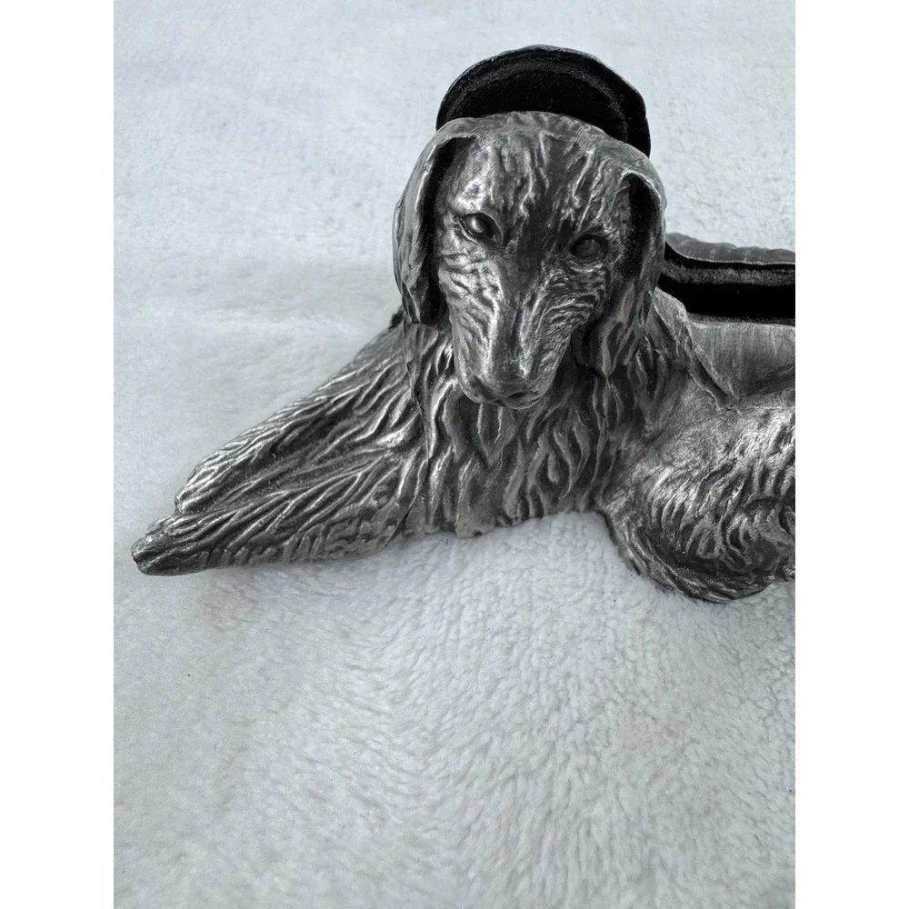 Pewter Sporting Dogs Business Card Holder or Photo Frame‎ 5